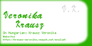 veronika krausz business card